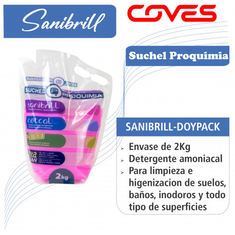 Sanibrill detergente amoniacal 2kg doy pack